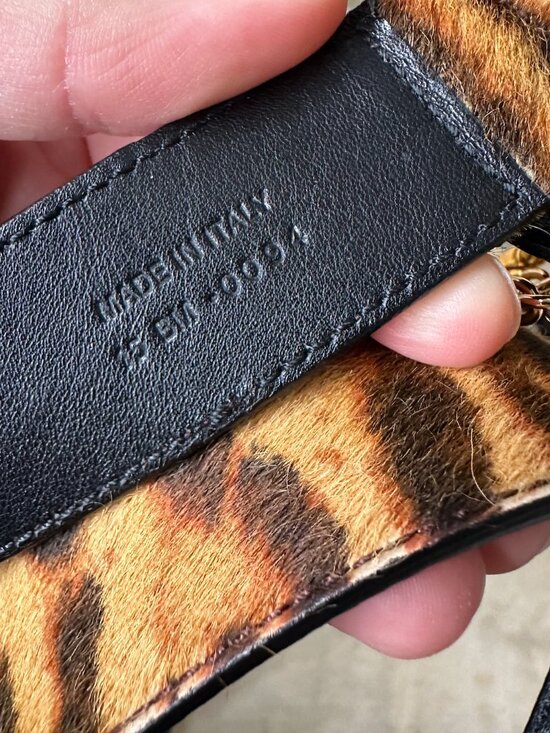 Rare Christian Dior Leopard Print Fur Gambler Dice Charm Belt main image 8